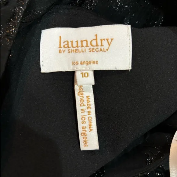 Laundry by Shelli Segal Black Shimmery Mini Dress