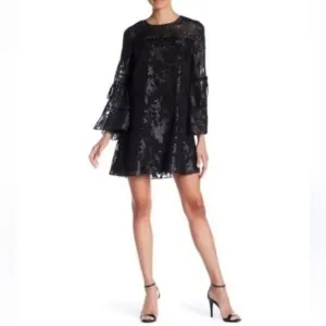 Laundry by Shelli Segal Black Shimmery Mini Dress