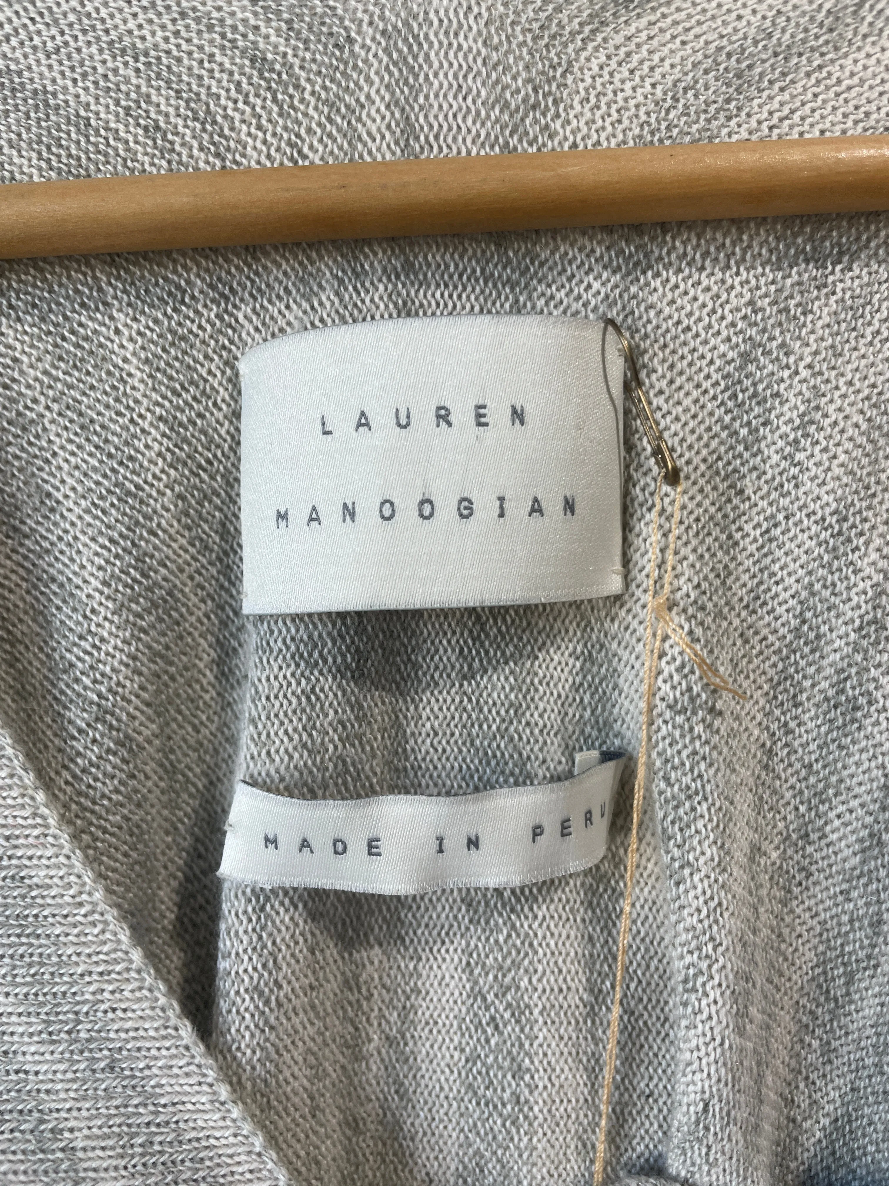 Lauren Manoogian Marbled Grey Knit Top