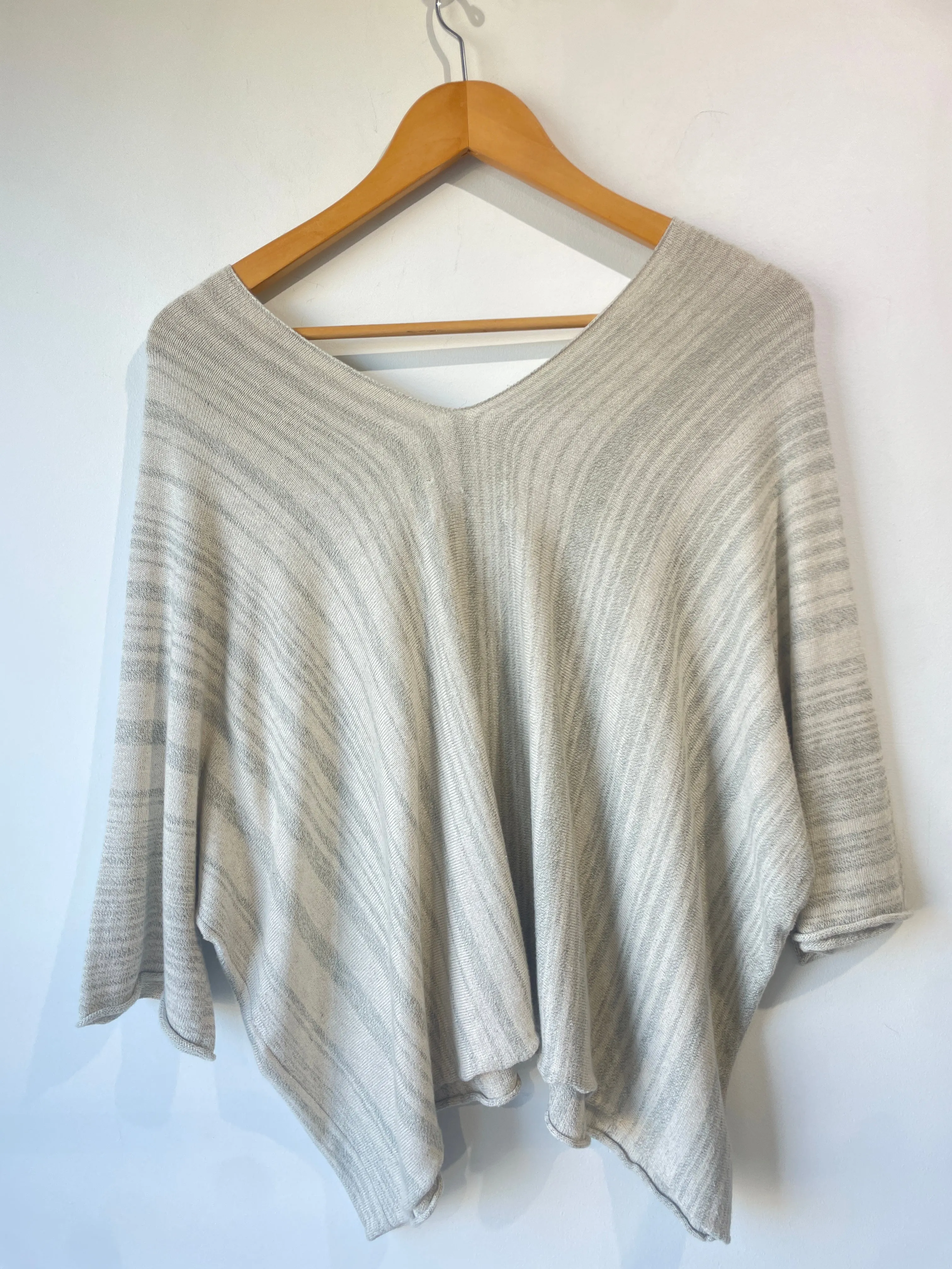Lauren Manoogian Marbled Grey Knit Top