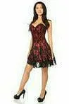 Lavish Red Lace Corset Dress