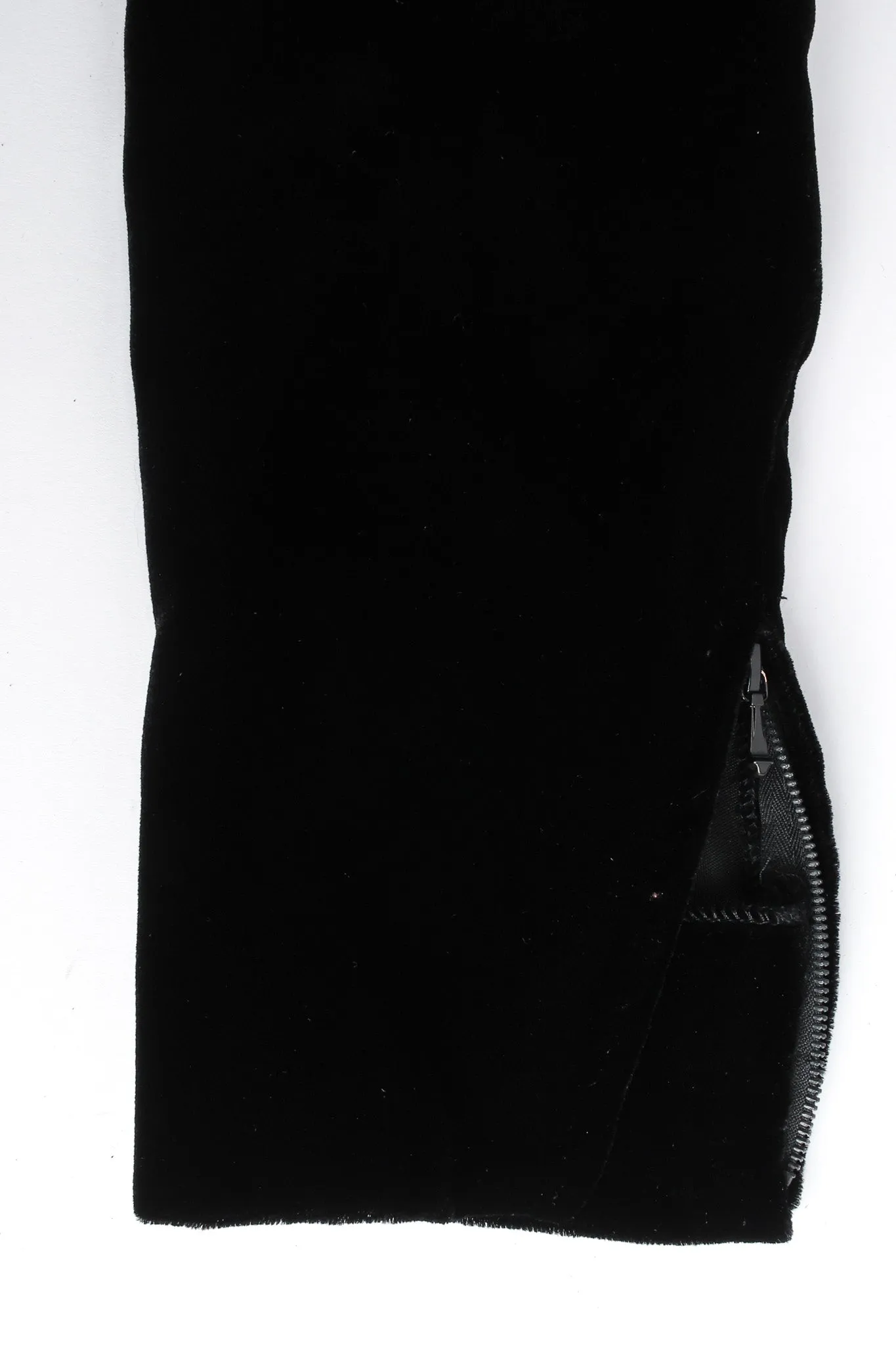 Leaf Panel Silk Velvet Dress