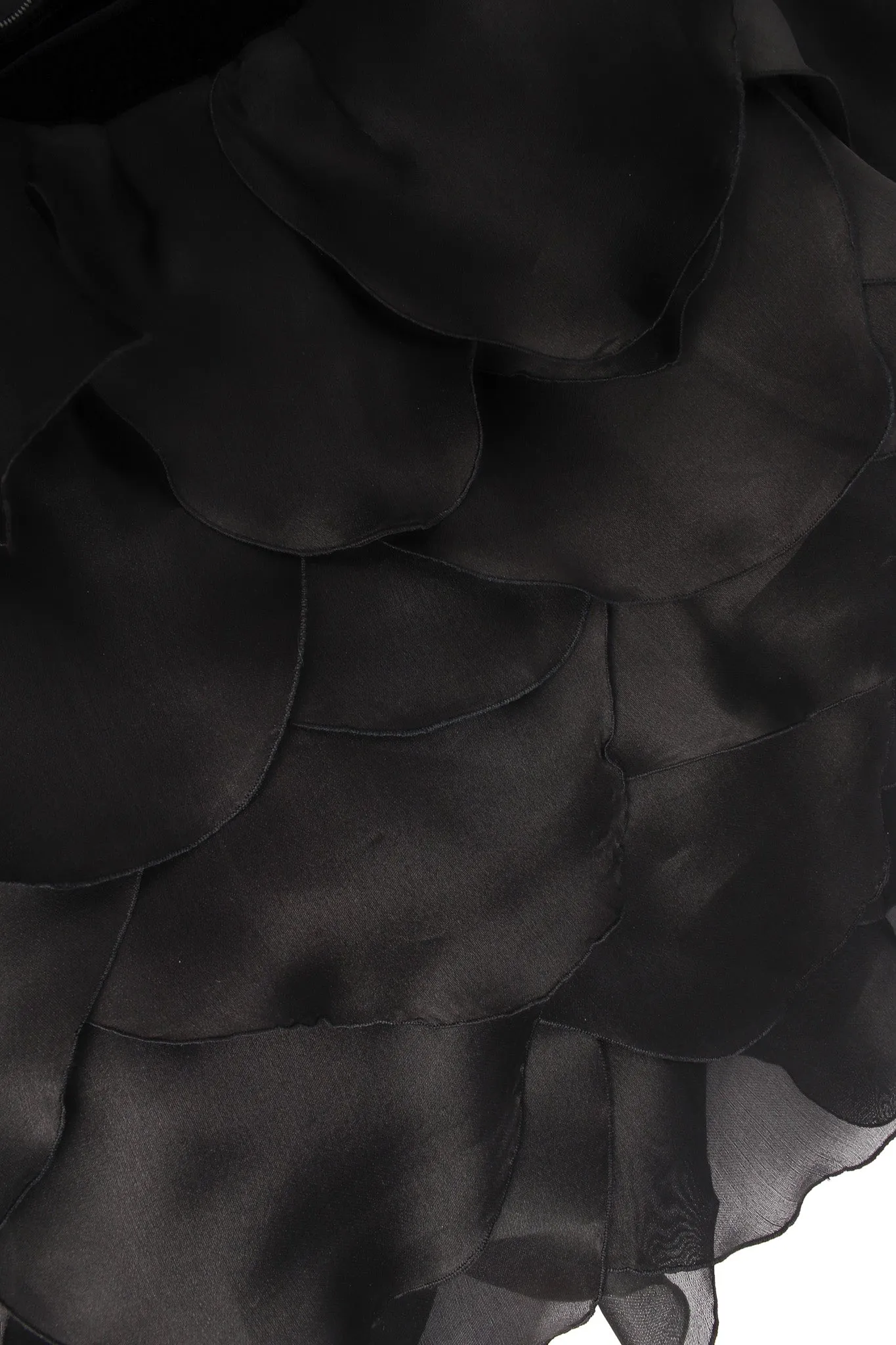 Leaf Panel Silk Velvet Dress