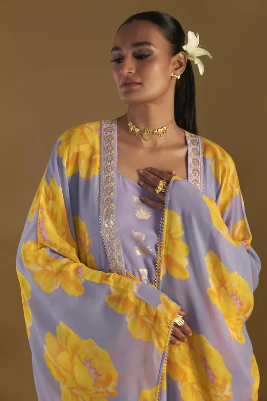 Lilac Sunshine Mimosa Cover-Up Kaftan