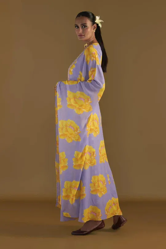 Lilac Sunshine Mimosa Cover-Up Kaftan