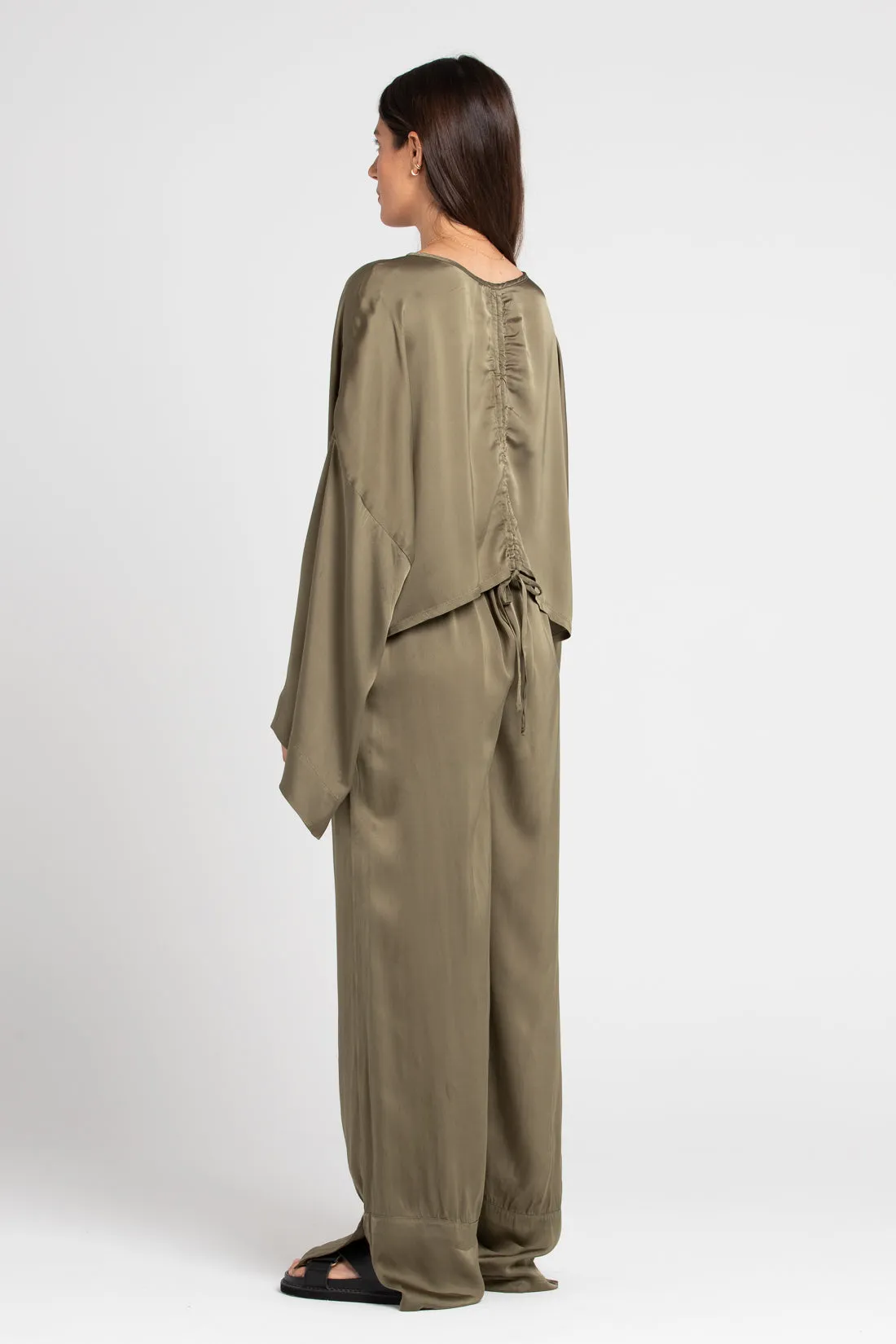 Ling Silk Blouse Olive