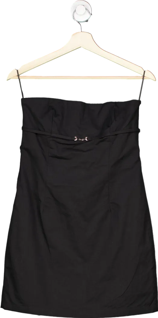 Lioness Black Allure Strapless Mini Dress UK M