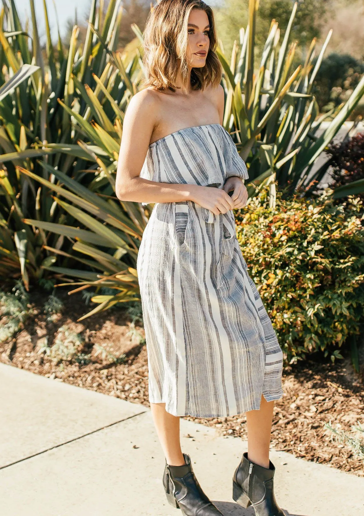 Lita Striped Tube Dress