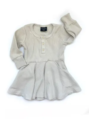 Little Bipsy Almond Ribbed L/S Dress