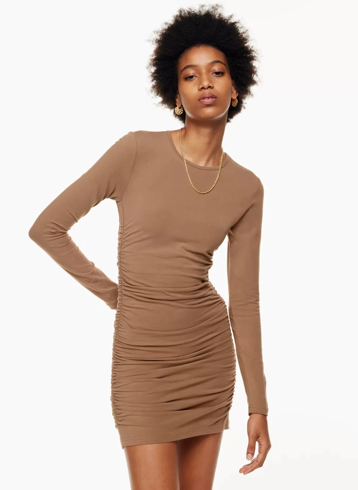 Longsleeve Ruched Mini Dress