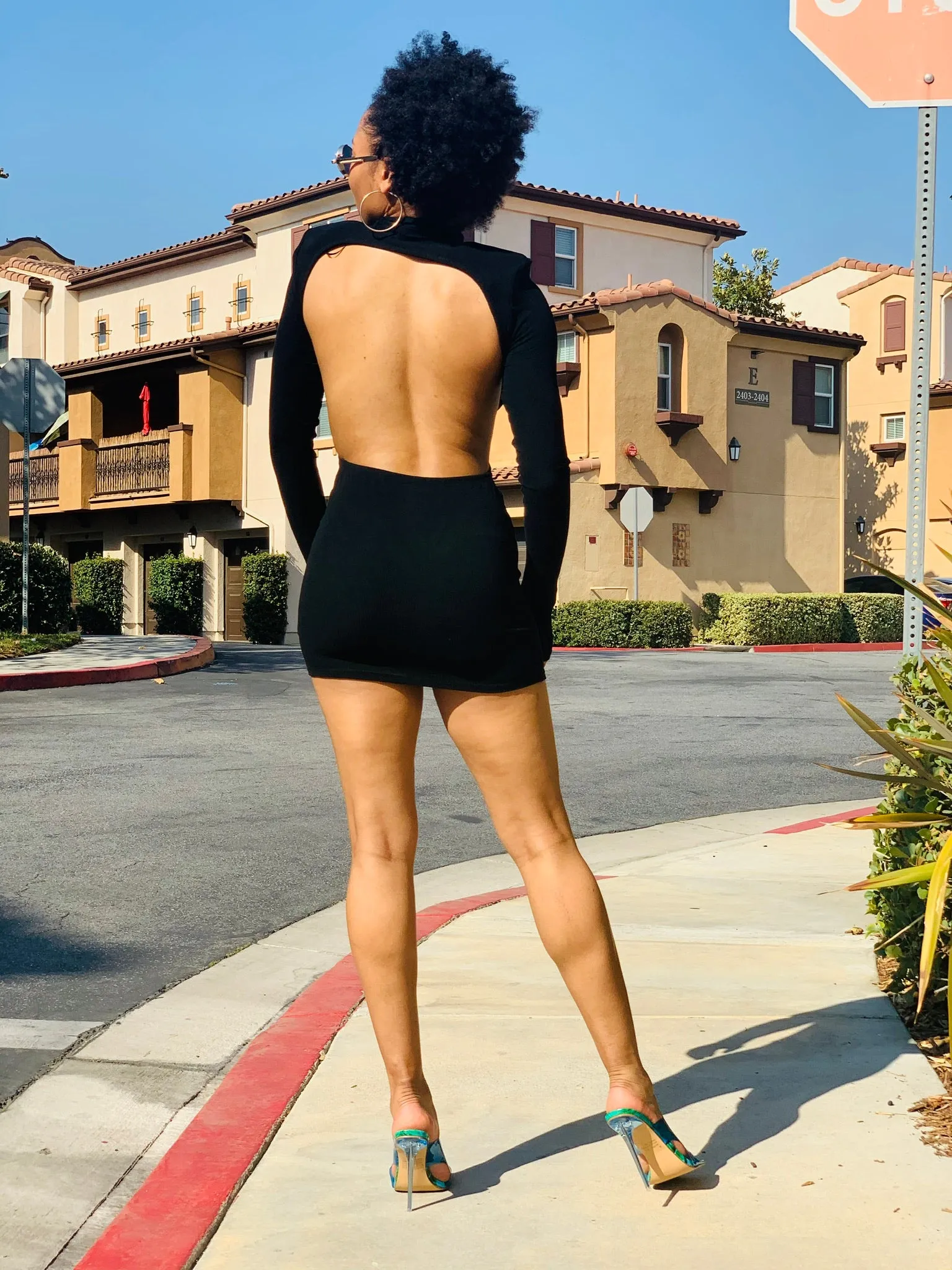 Look Back At It Dress - Black