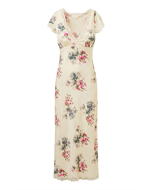 LoveShackFancy | Theodore Printed Maxi Dress | French Ivory