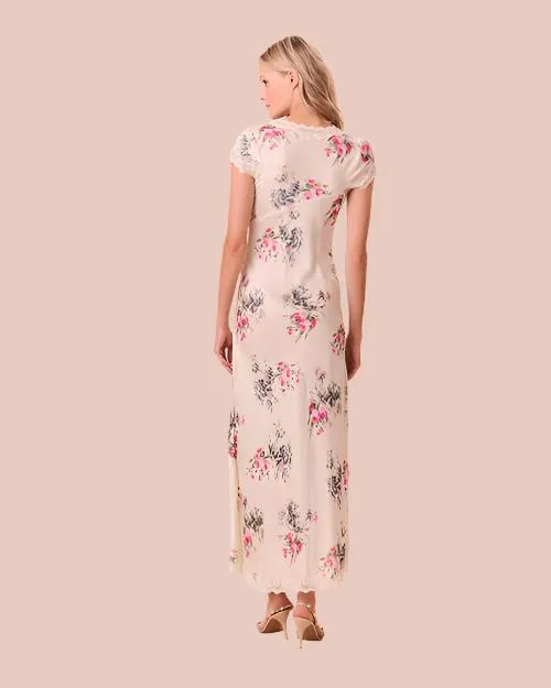LoveShackFancy | Theodore Printed Maxi Dress | French Ivory