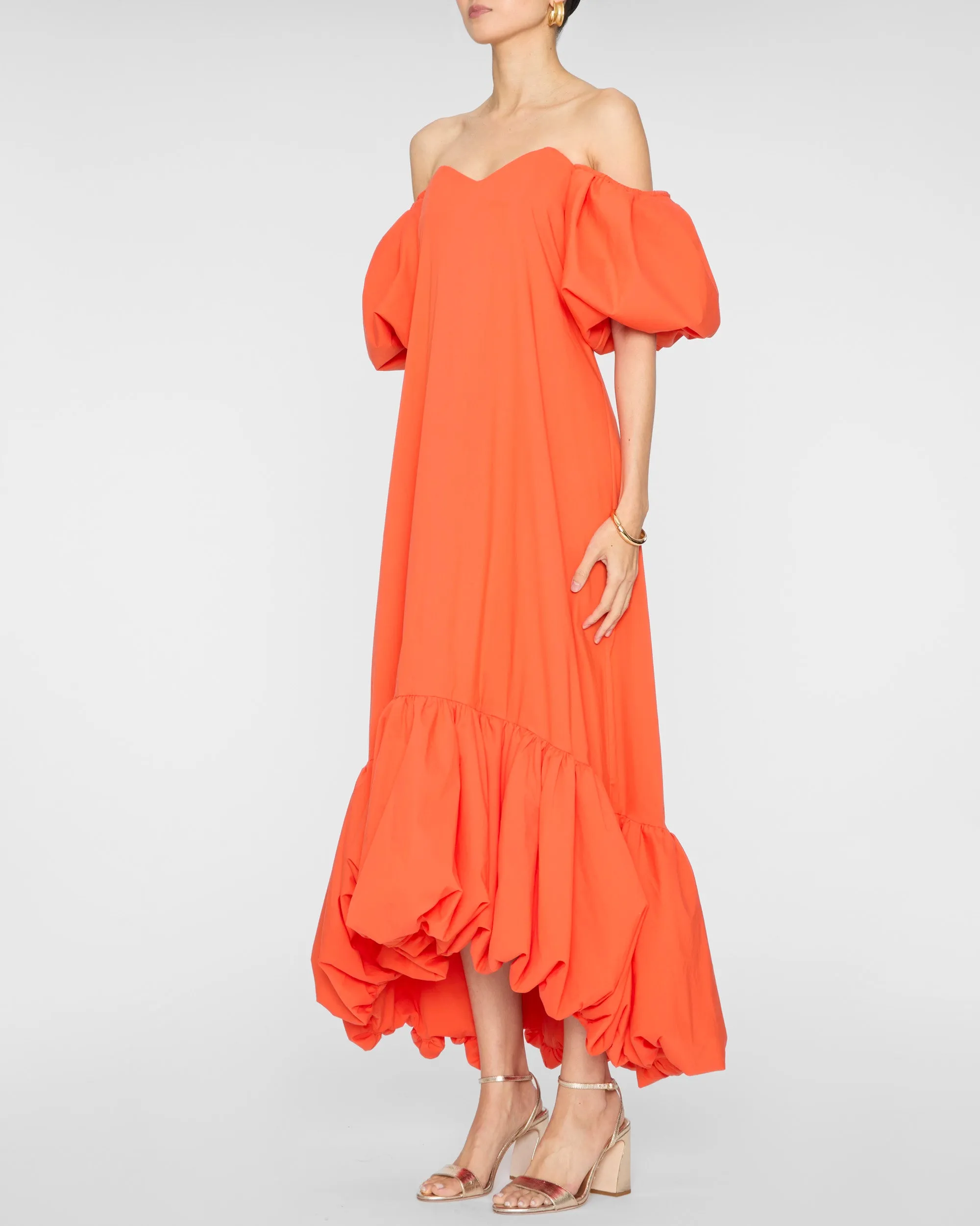 Lucia High Low Bubble Hem Midi Dress