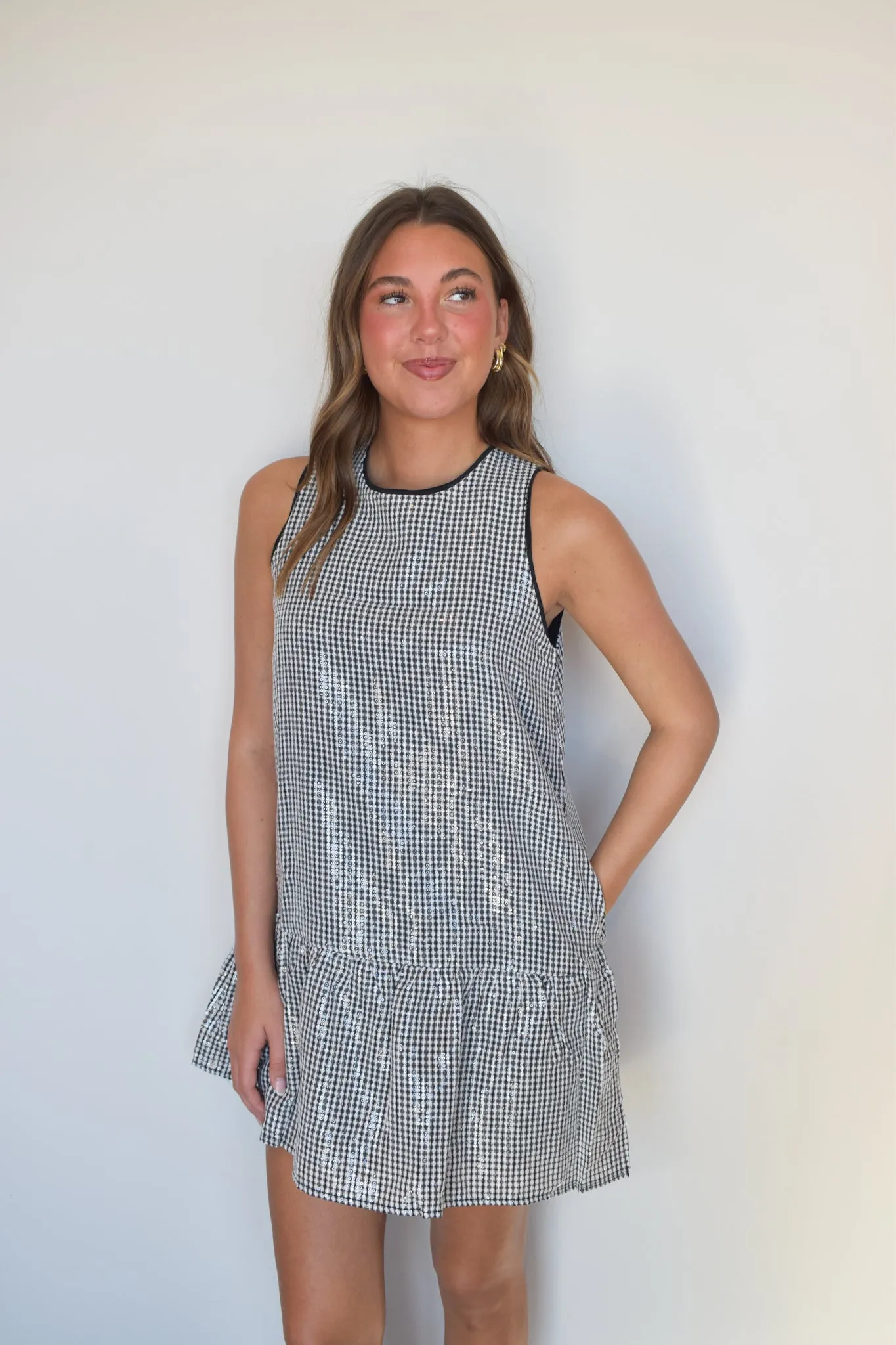 Lucy Sequin Patterned Dress