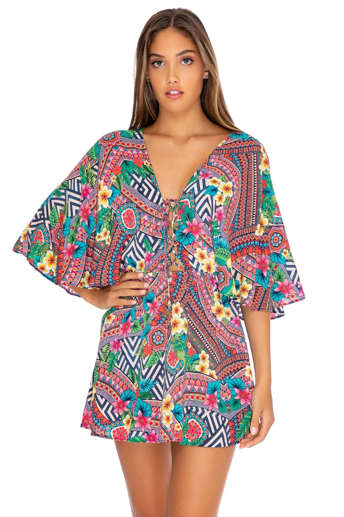 LULI TRIBE - Laced Up Short Dress