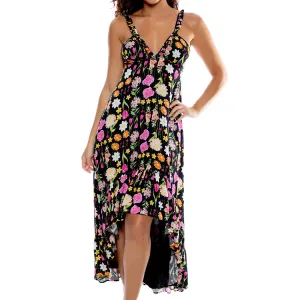 LULI'S SECRET GARDEN - Deep V High Low Dress