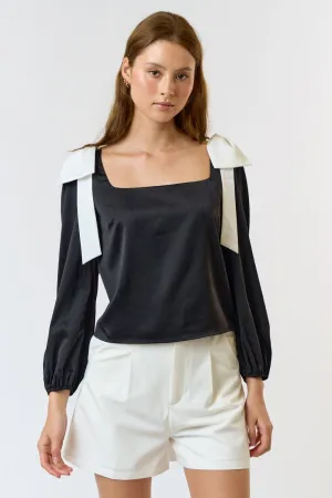 Lulu Bow Shoulder Top FINAL SALE