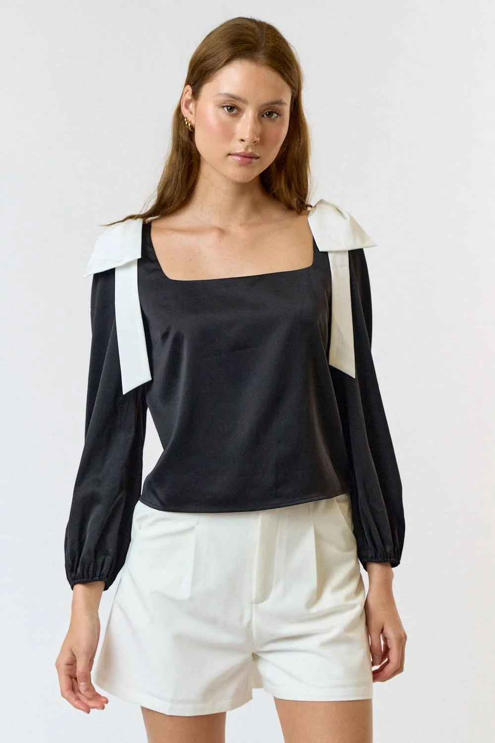 Lulu Bow Shoulder Top FINAL SALE