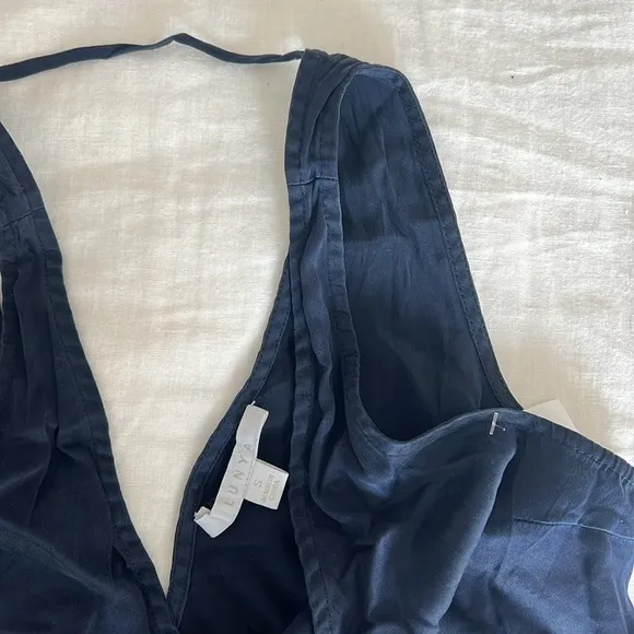 Lunya Washable Silk Tank Top in Deep Blue Size Small