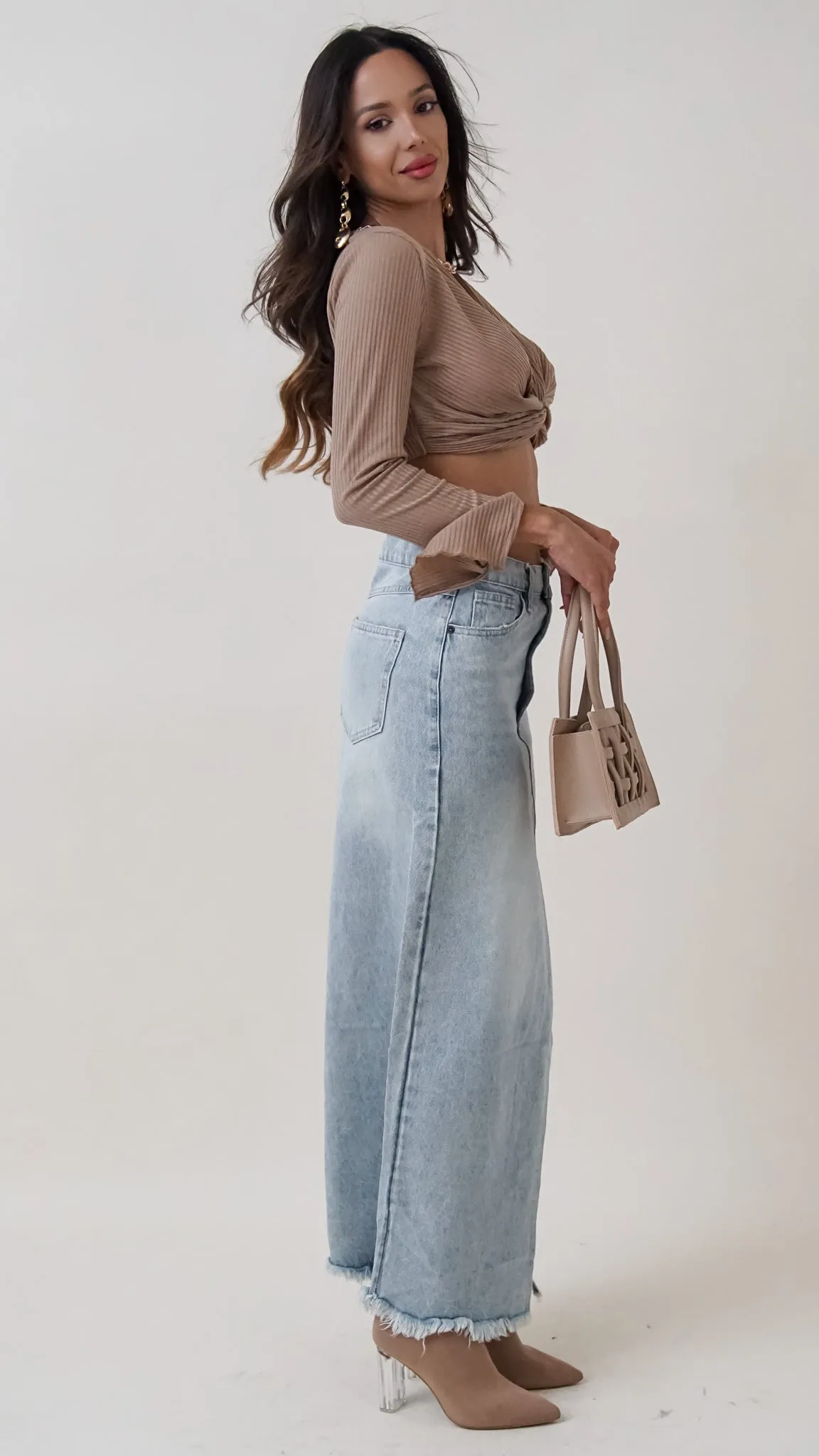 Maeve Longsleeve Midriff Top