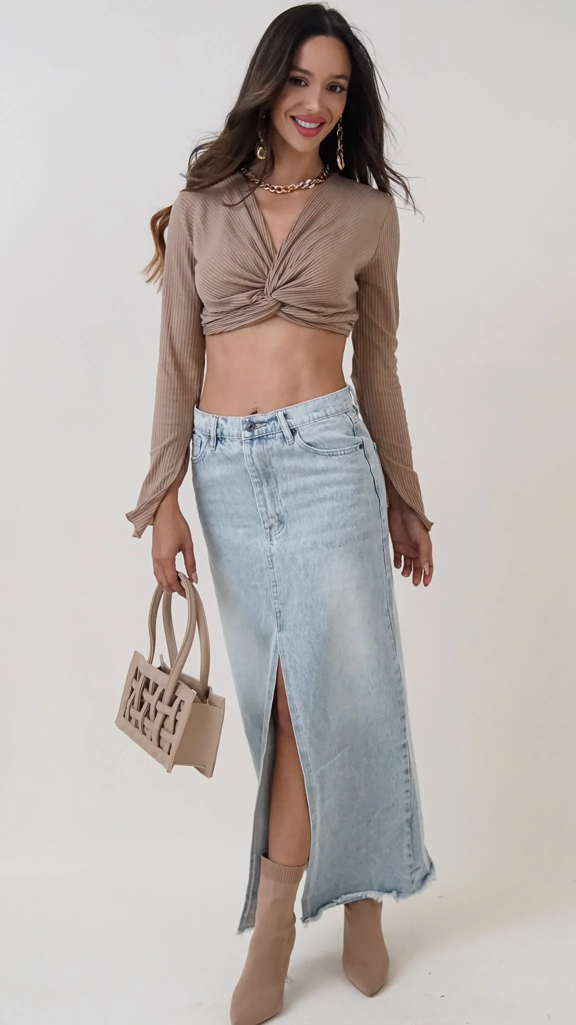 Maeve Longsleeve Midriff Top