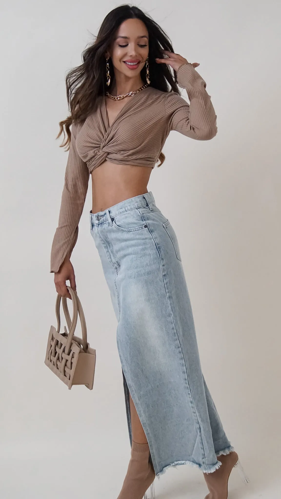 Maeve Longsleeve Midriff Top