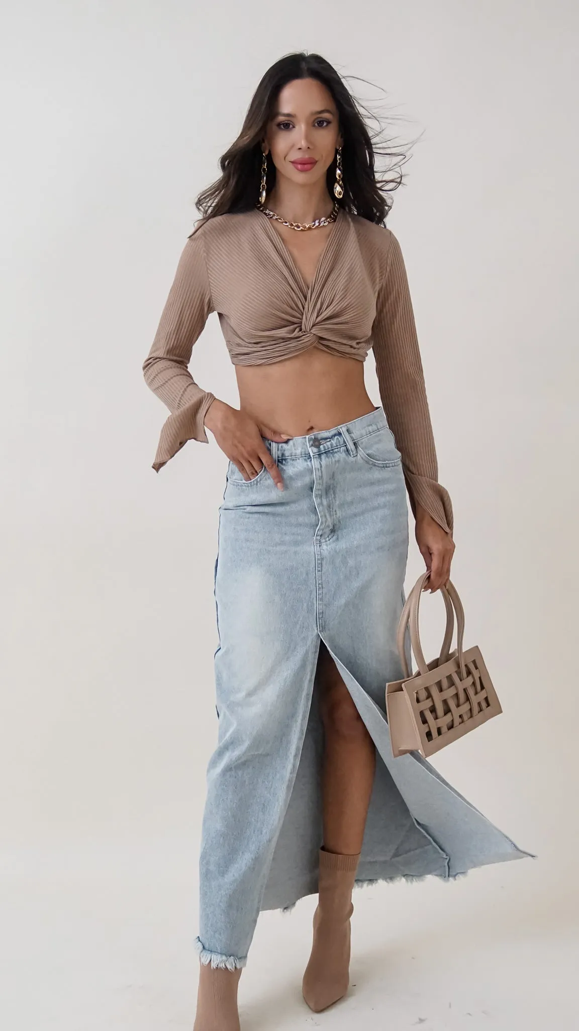 Maeve Longsleeve Midriff Top