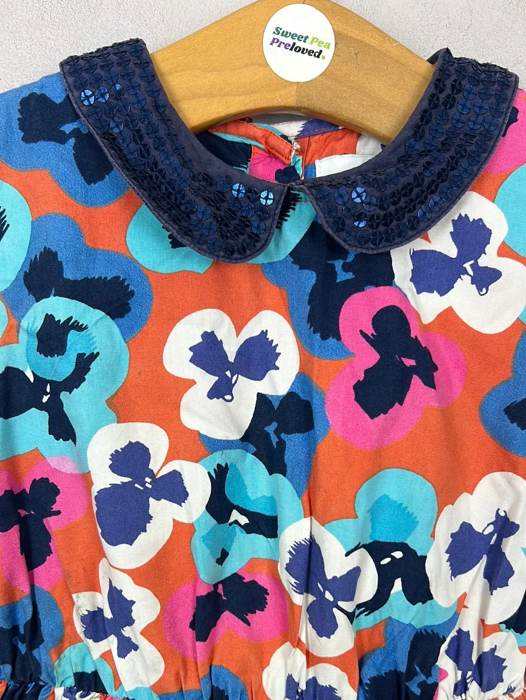 M&S pansy party dress 2-3y