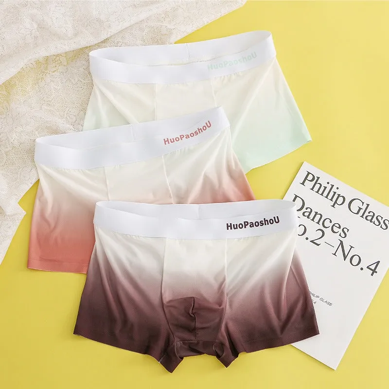 Men's gradient print seamless underwear - 2 ( Set of 03 )