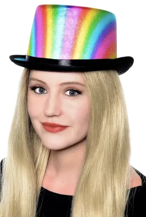 Metallic Rainbow Top Hat