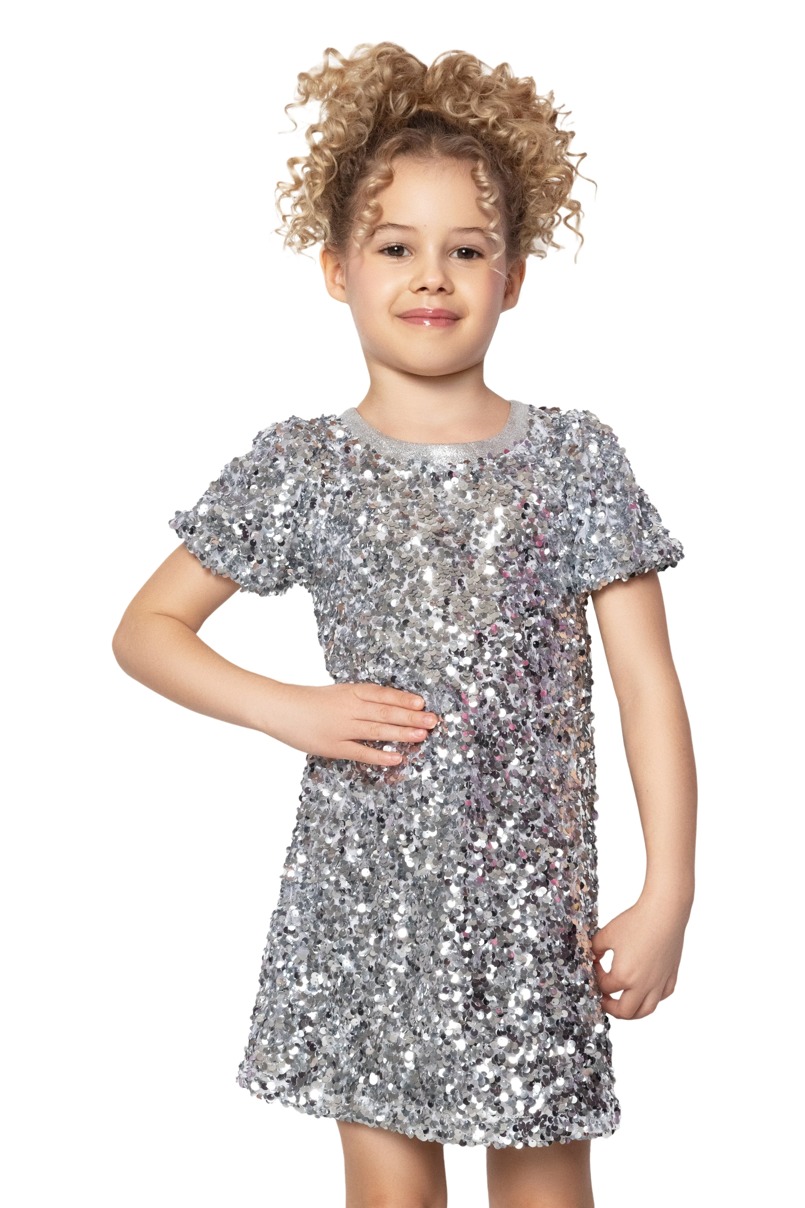 MIA New York Silver Sequin Dress