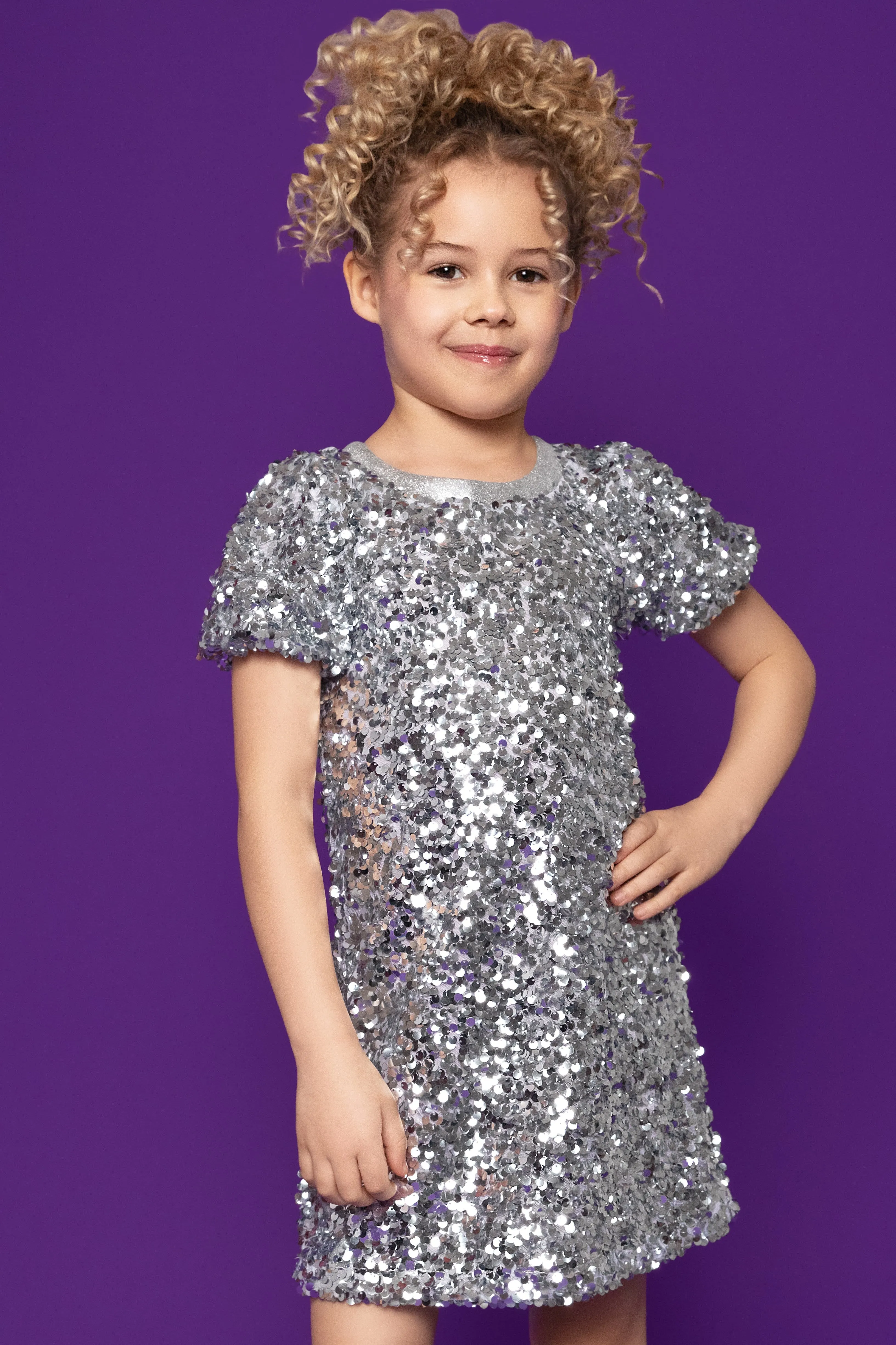 MIA New York Silver Sequin Dress