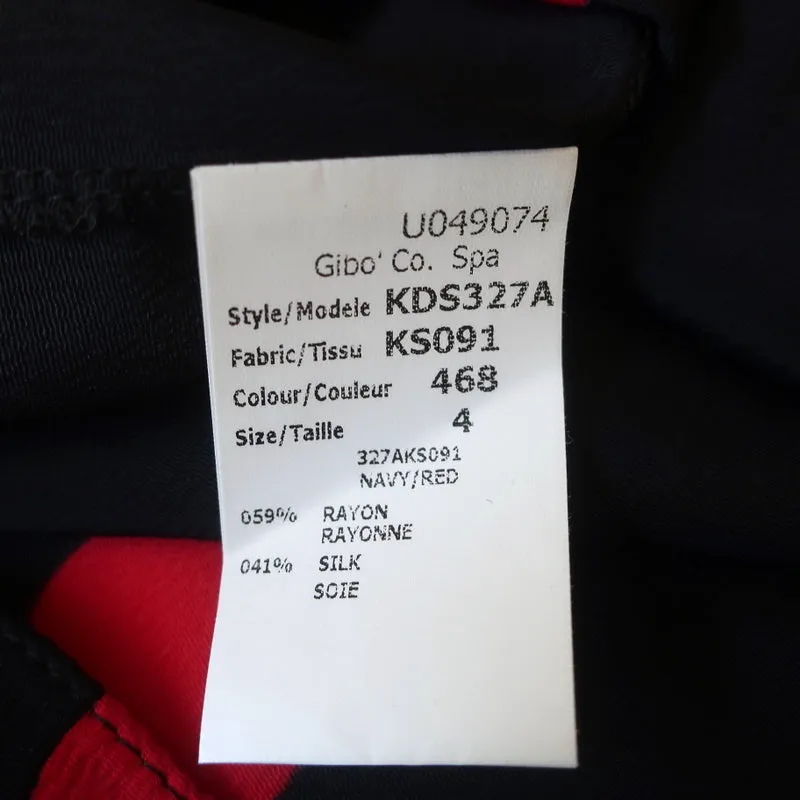 Michael Kors Collection Polka Dot Blouse Navy/Red Size 4 Sleeveless Top NEW