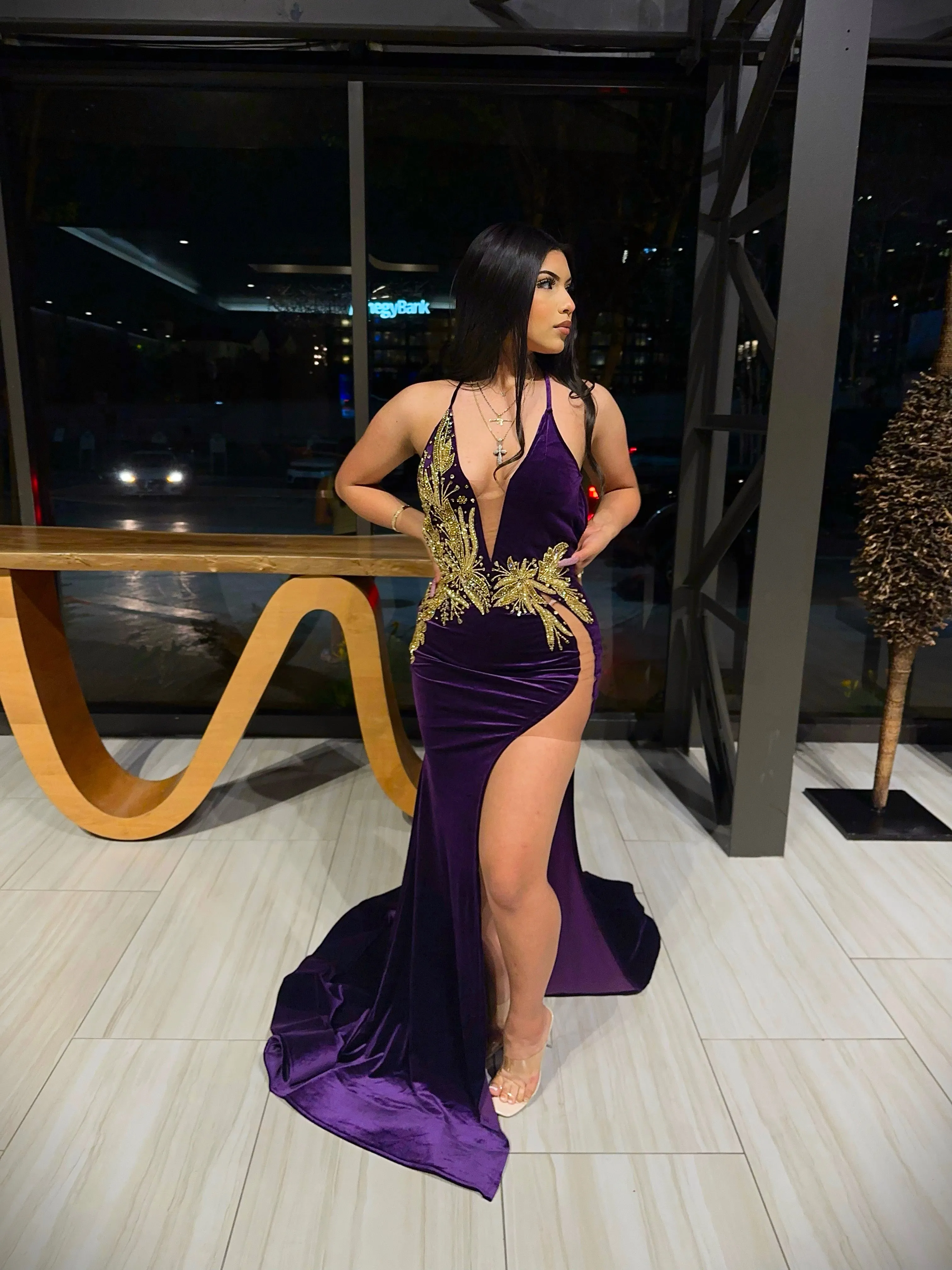 Mina Gown In Purple
