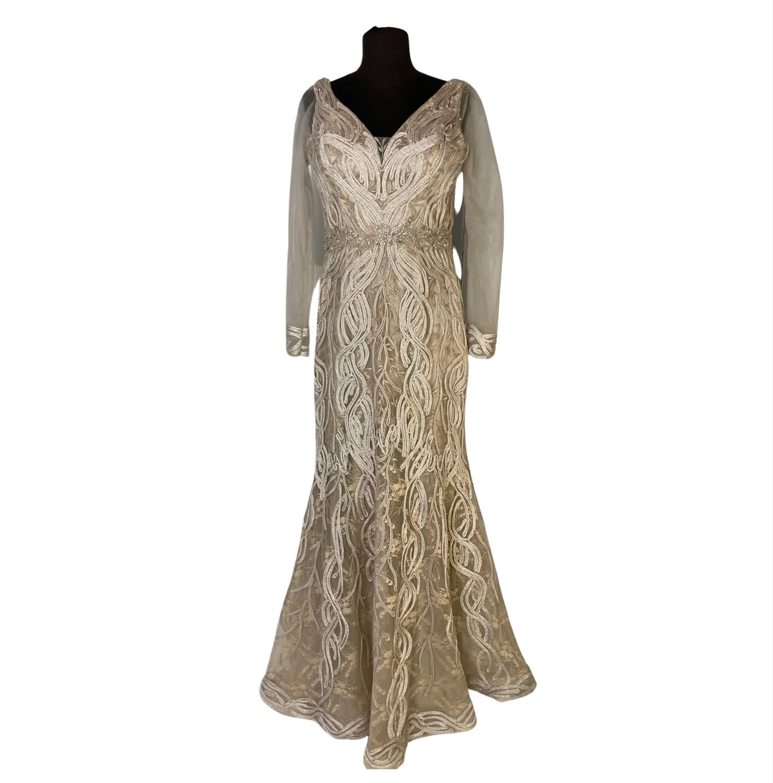 MONTAGE Long Gown Cappuccino Size 12