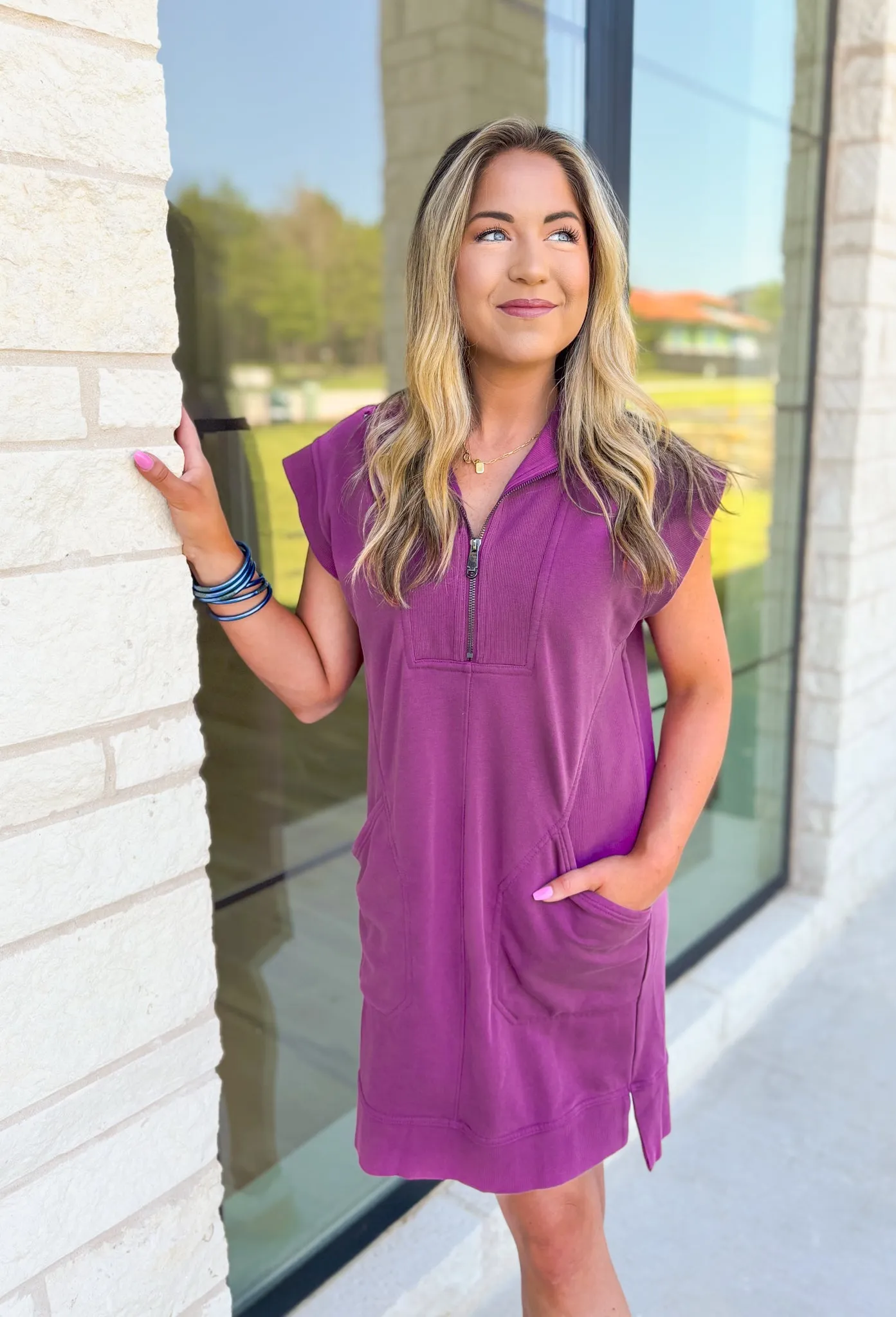 Move On Over Dress in Plum