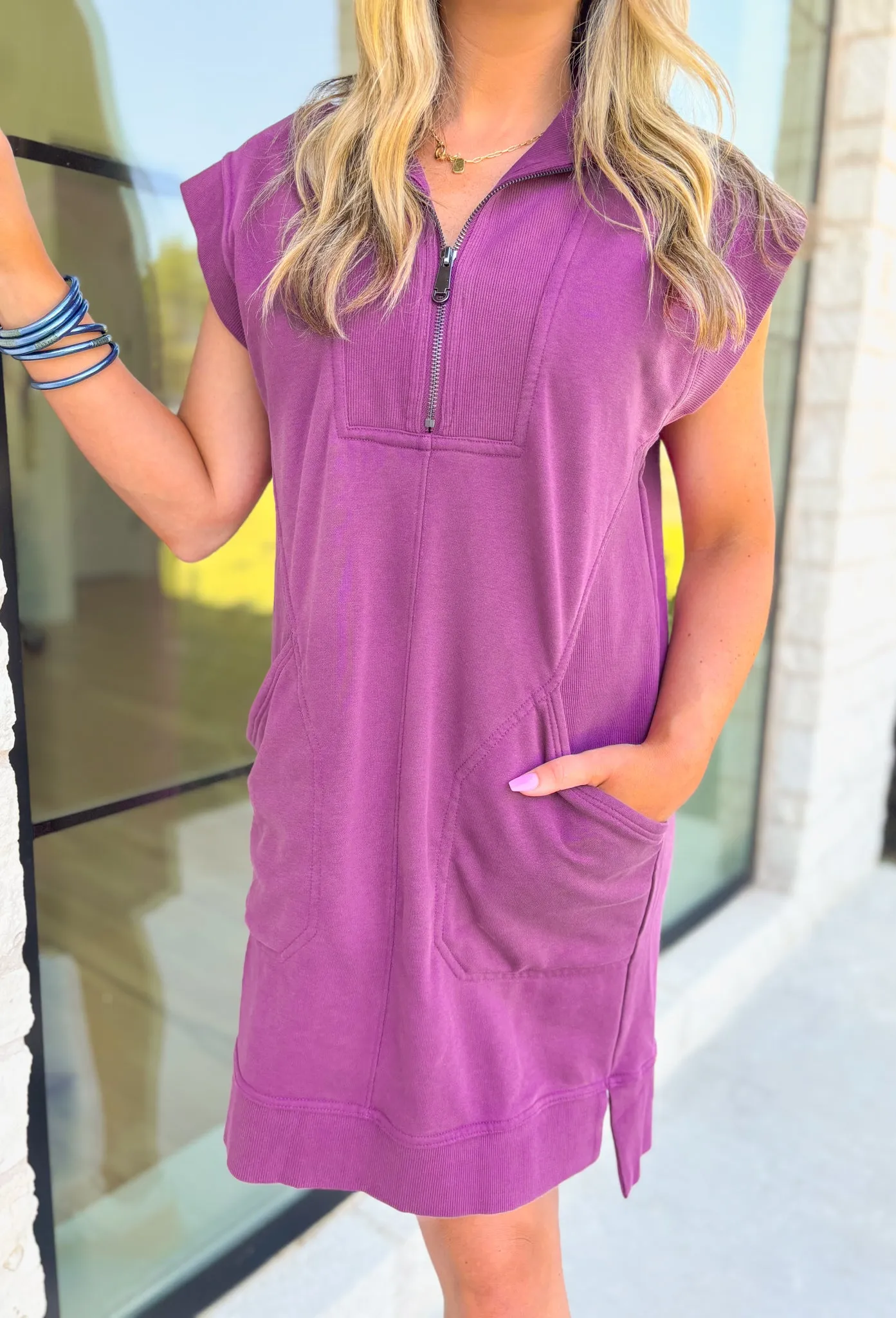 Move On Over Dress in Plum