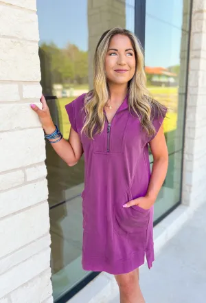 Move On Over Dress in Plum