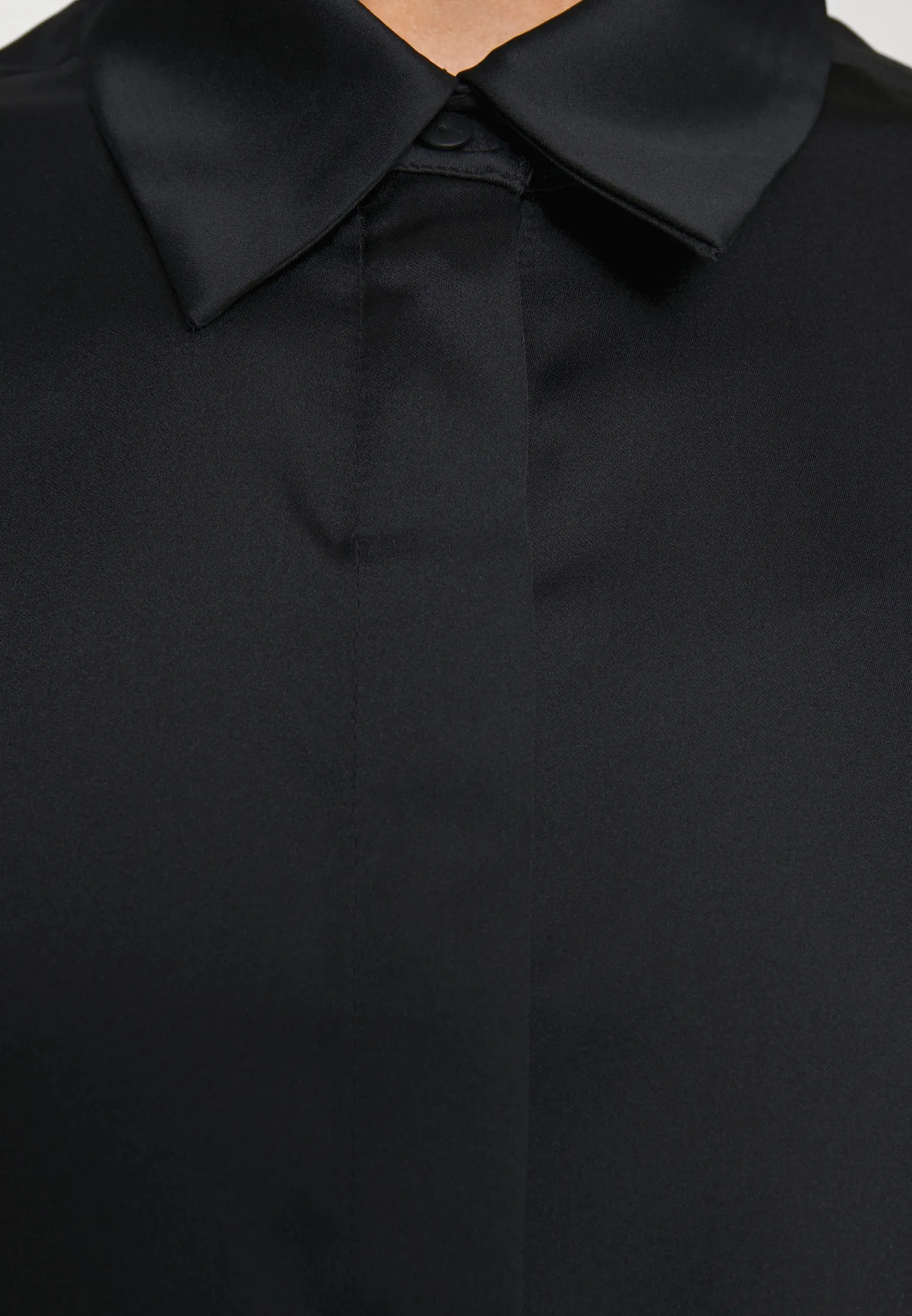 MSCH Jeanita  Black Satin Shirt