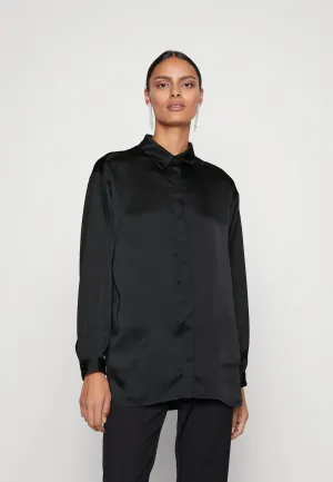 MSCH Jeanita  Black Satin Shirt