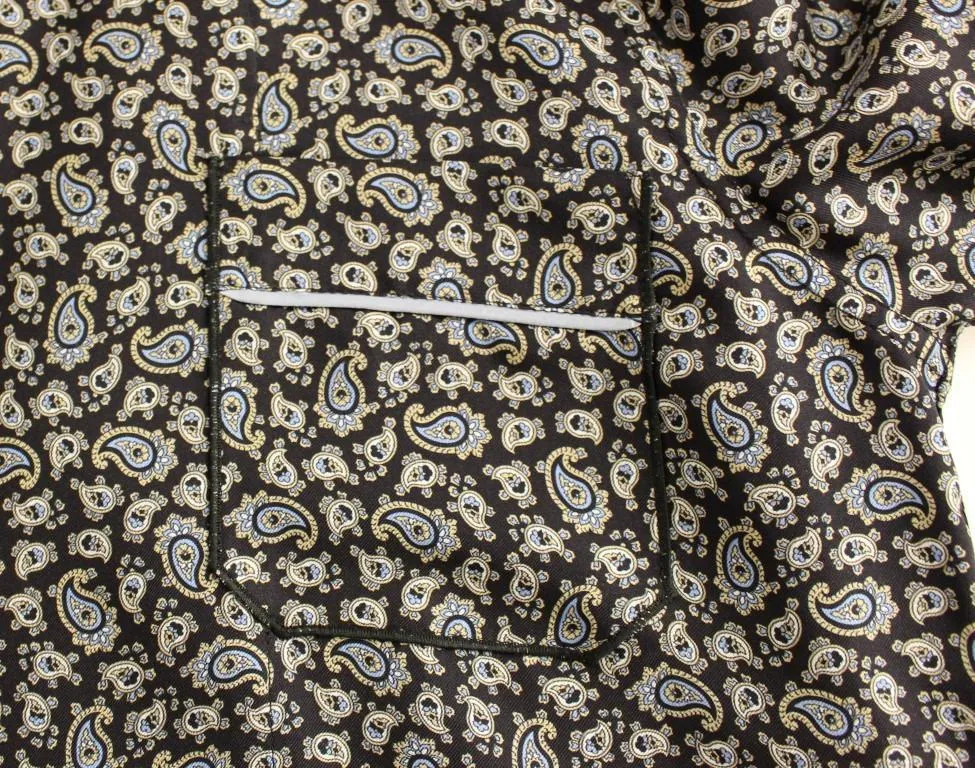 Multicolor PAJAMA Silk Blouse Top Shirt