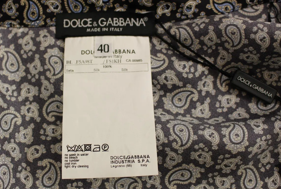 Multicolor PAJAMA Silk Blouse Top Shirt