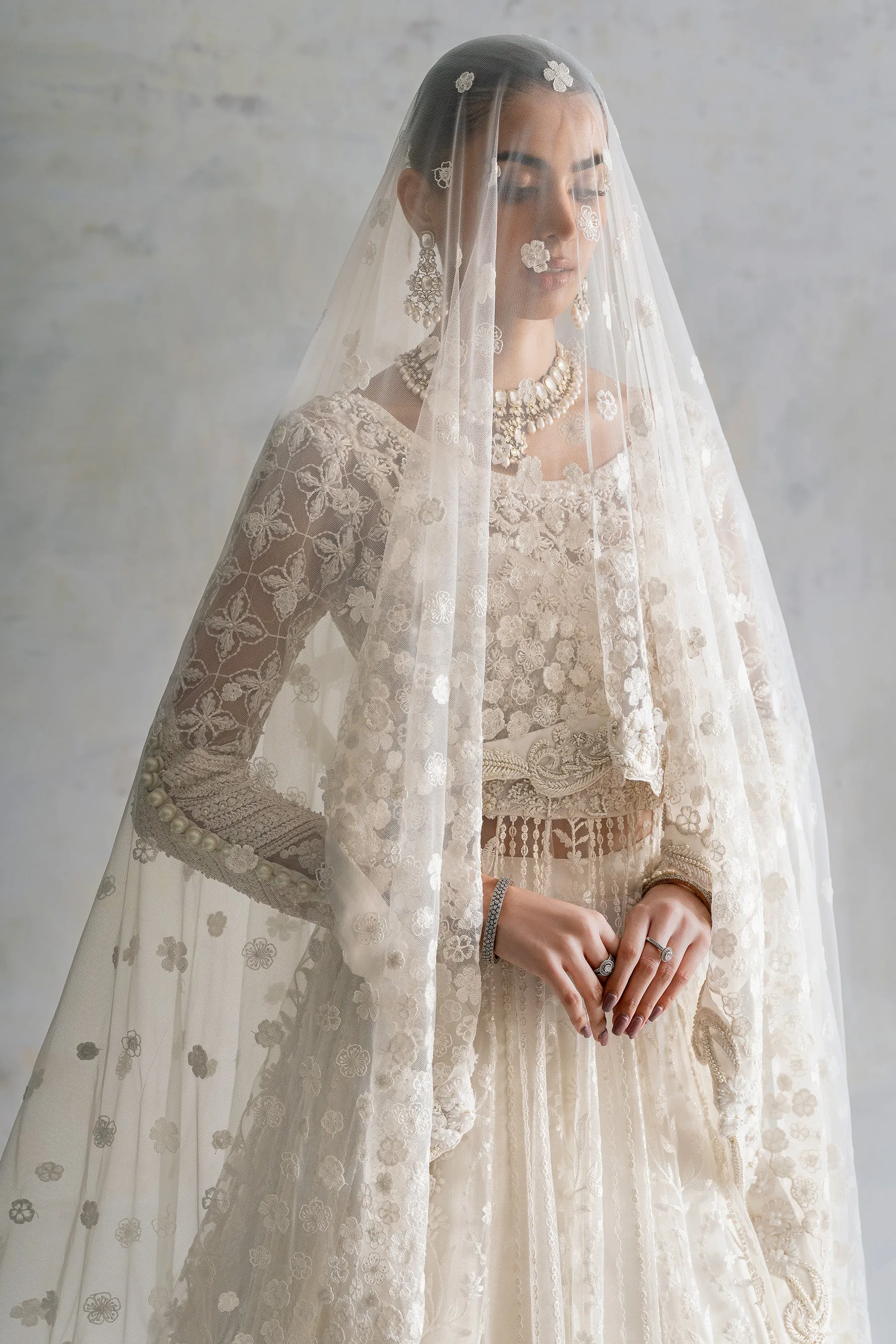 Nikkah Dress in Pishwas Frock and White Lehenga Style