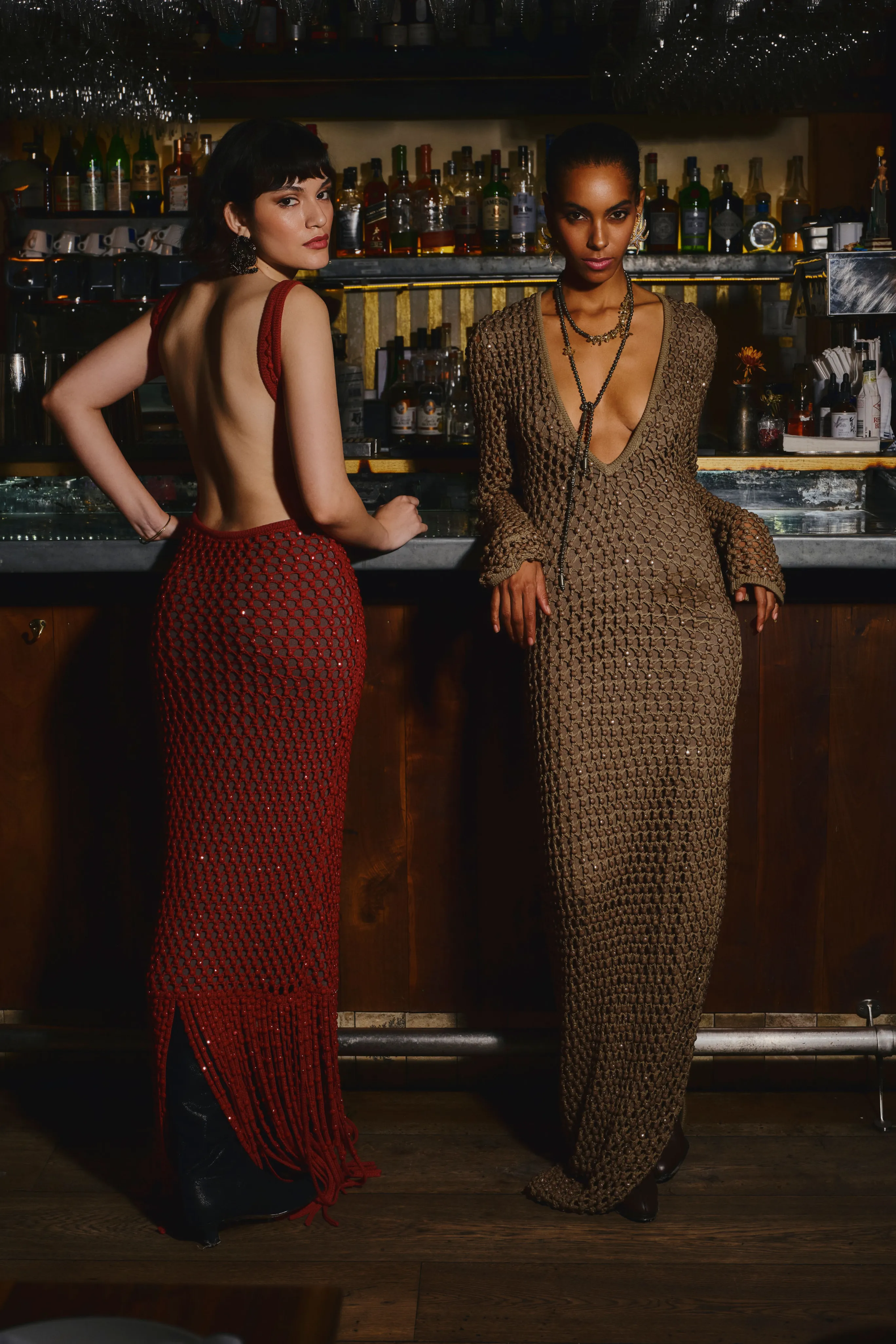 Nina Crystal Knit Gown