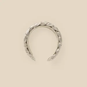 Noralee Metallic Braided Headband in Champagne