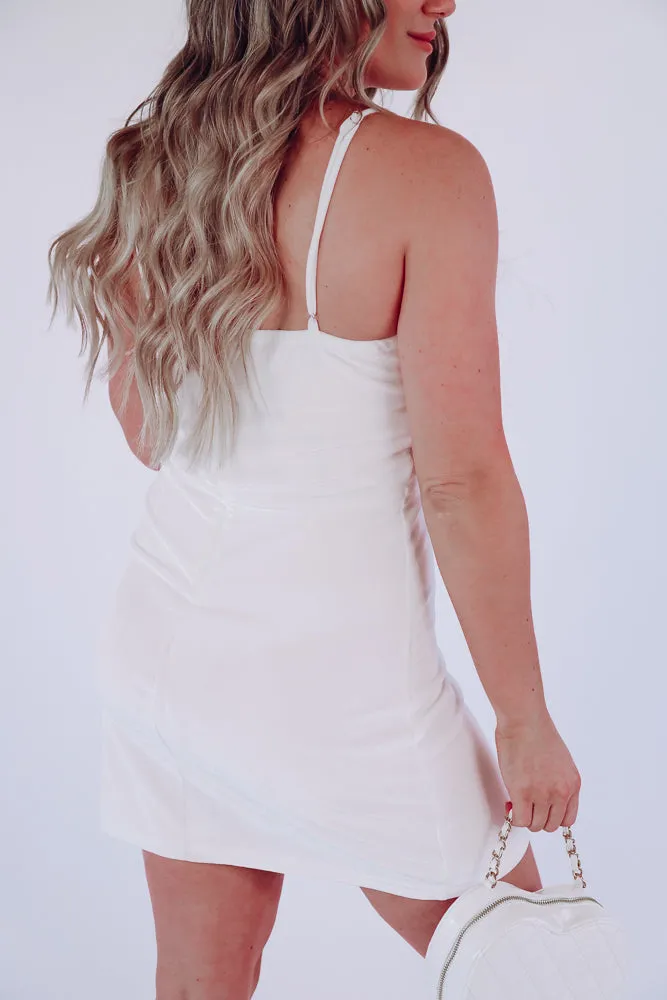 Norma Jean Velvet Boa Dress