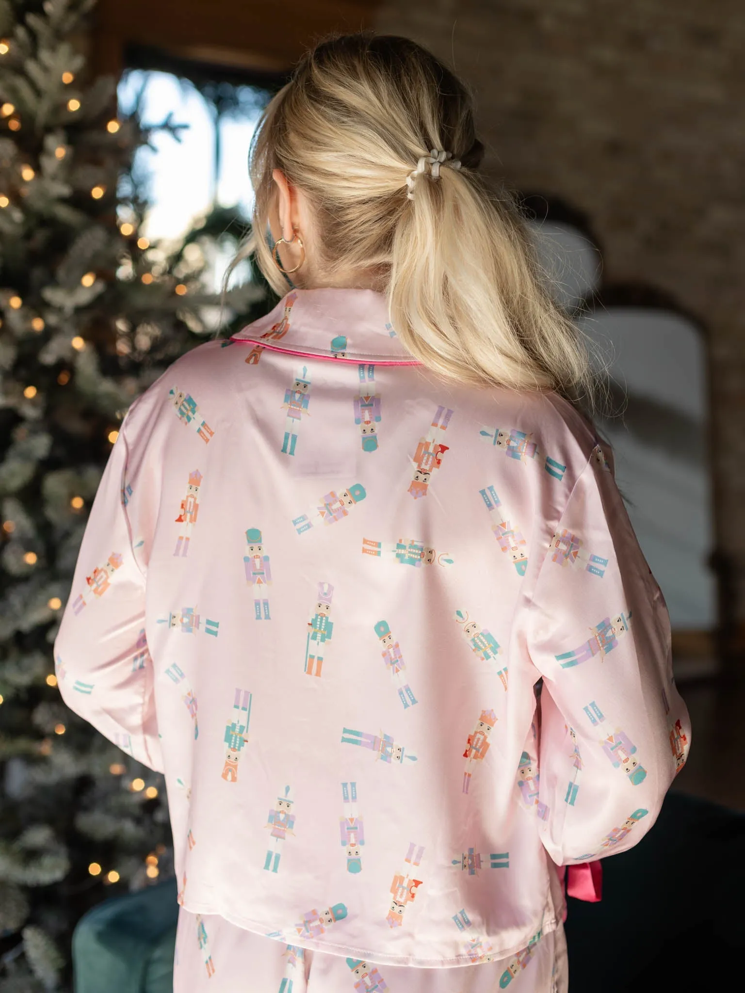 Nutcracker PJ Satin Short Set