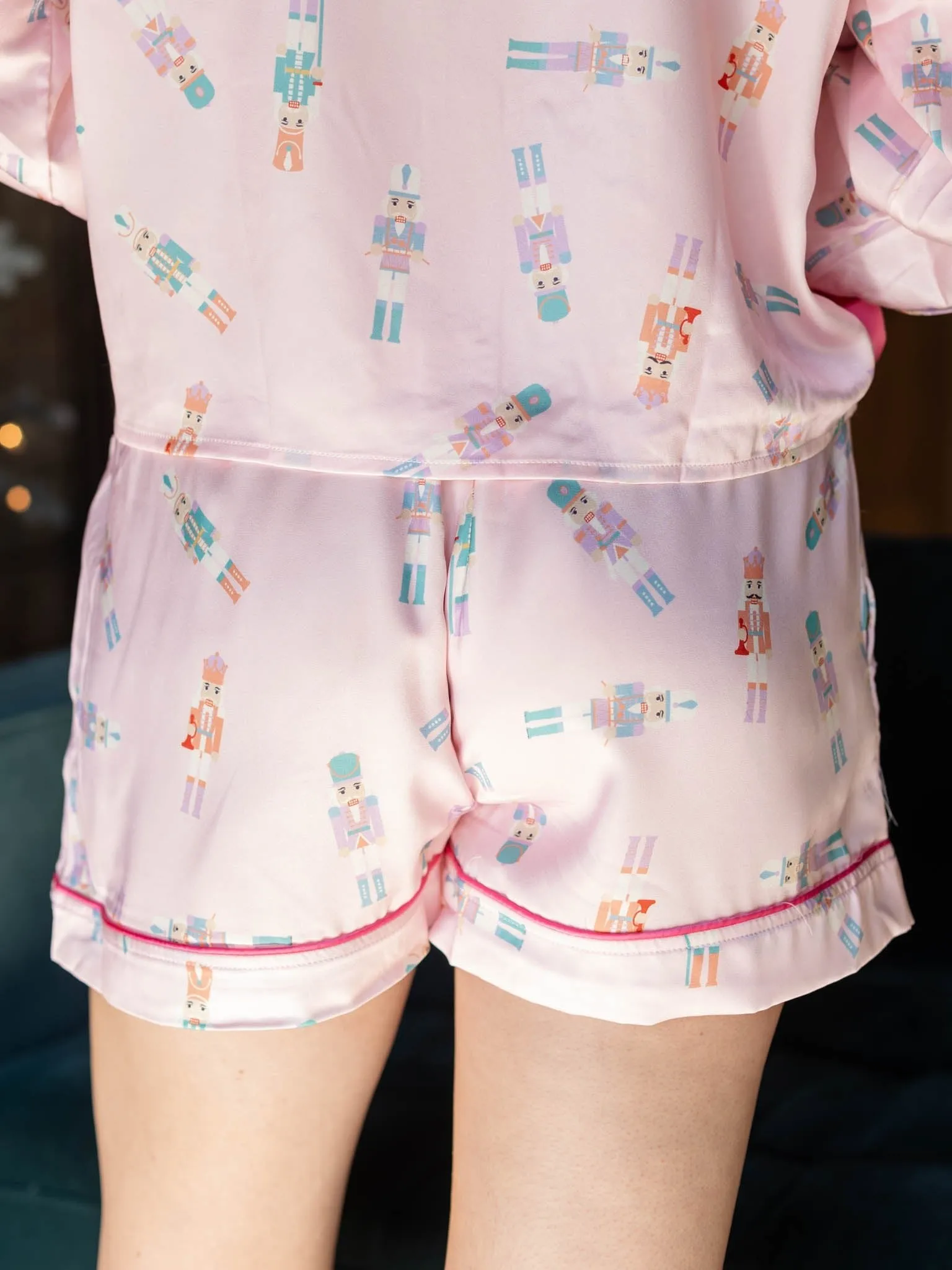 Nutcracker PJ Satin Short Set