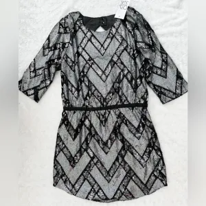 NWT- CHASER Sequin Open Back Mini Dress